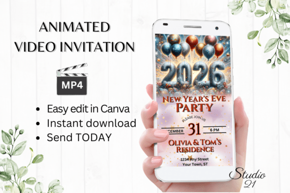 Digital New Year's Eve Party Invitation