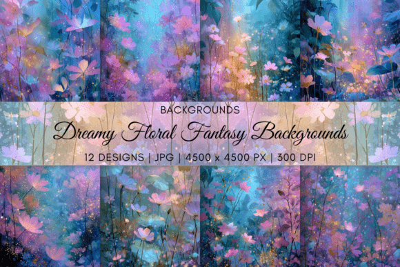 Dreamy Floral Fantasy Backgrounds
