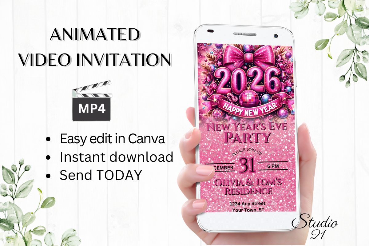 Electronic New Year's Eve Party Invite