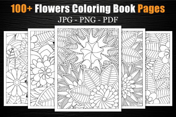 Flowers Coloring Book Pages for Kids KDP Graphic by Pixvera · Creative ...