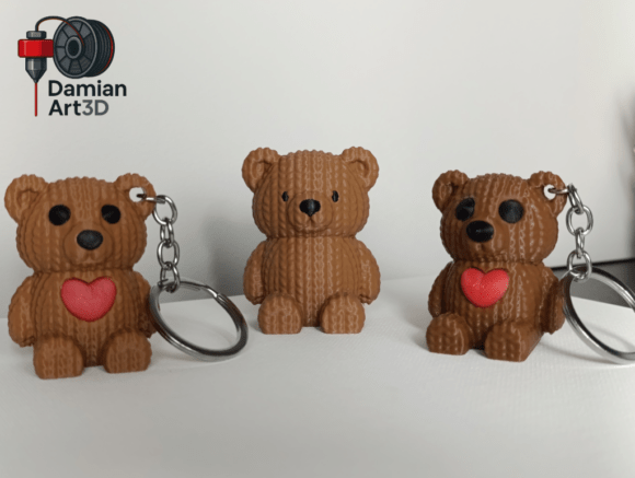 Cat Christmas Tree Keychain STL - Cute Holiday 3D Print Keyring Model - Image 16