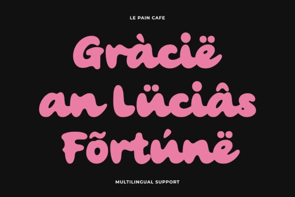 Le Pain Cafe Font PNG with transparent background - Preview 3