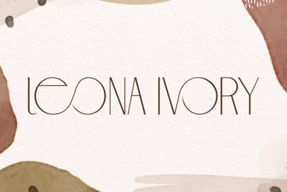 Leona Ivory Font PNG with transparent background - Preview 1