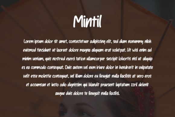 Mintil Font PNG with transparent background - Preview 2