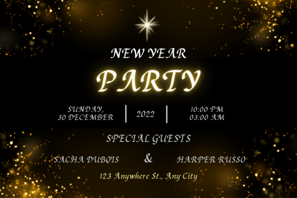 New Year Elegance Font PNG with transparent background - Preview 1