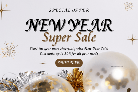 New Year Elegance Font PNG with transparent background - Preview 2
