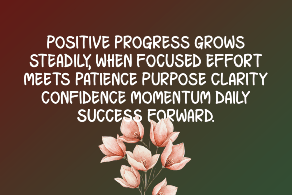 Positive Progress Font PNG with transparent background - Preview 5