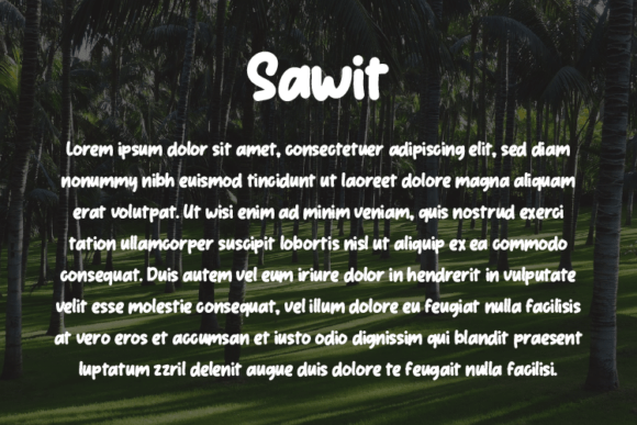Sawit Font PNG with transparent background - Preview 2