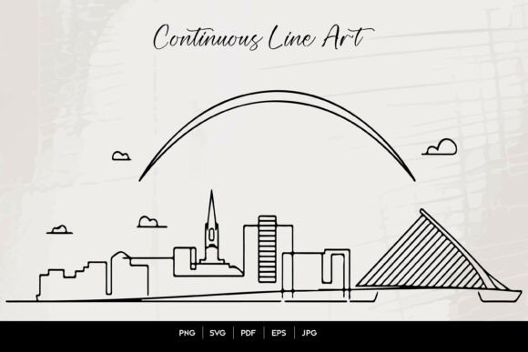 Sydney Skyline Continuous Line Art – Ope