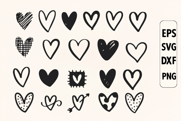 Valentine Doodle Heart SVG