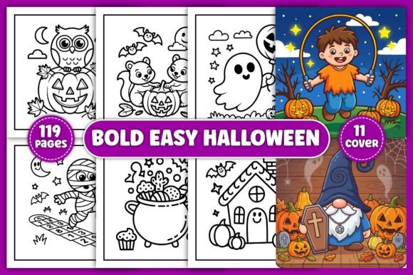 Bold & Easy Halloween Coloring Pages