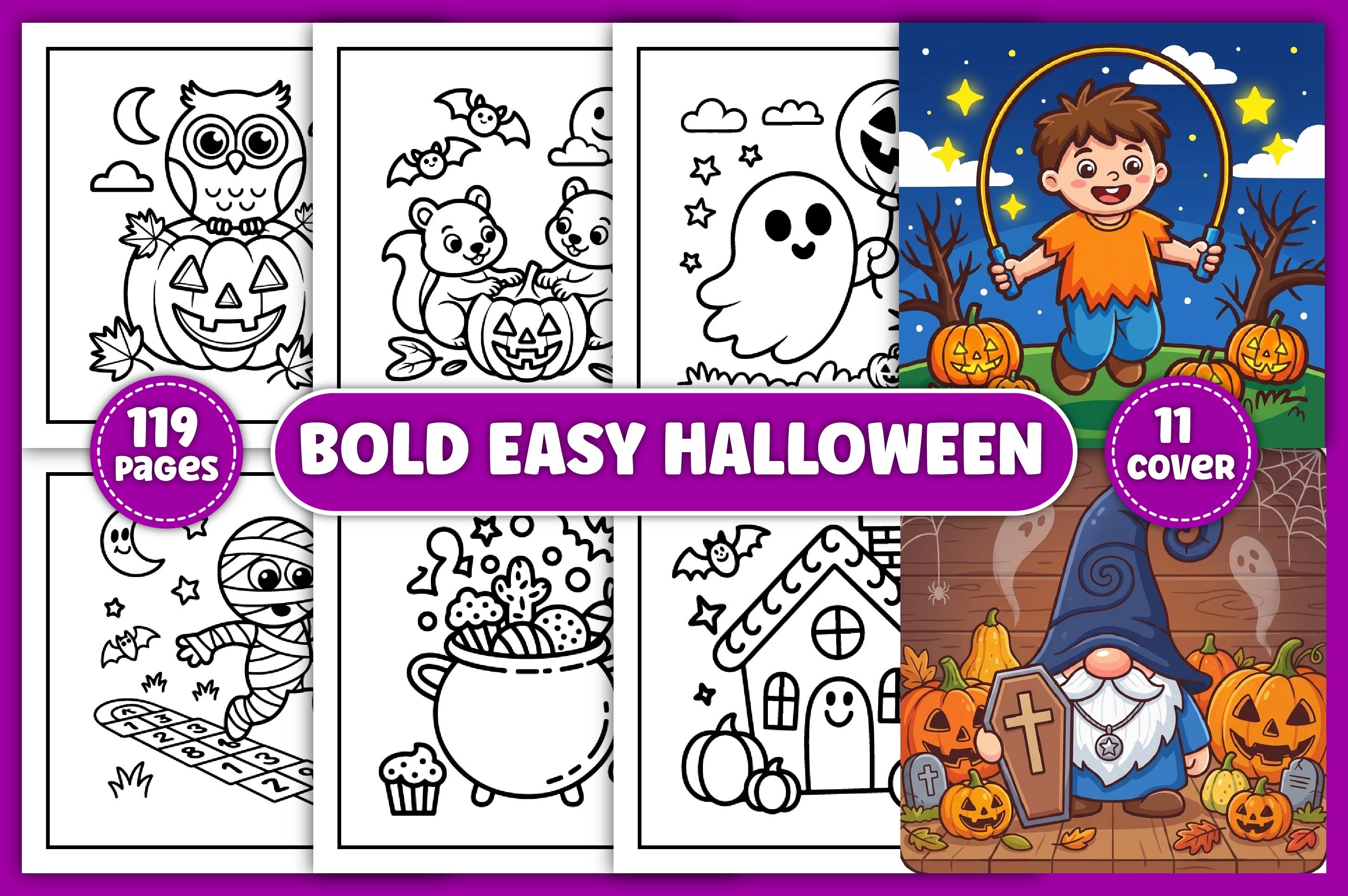 Bold & Easy Halloween Coloring Pages