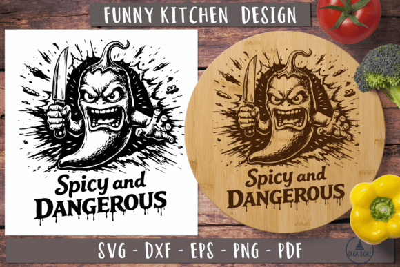 Funny Kitchen Cutting Board SVG Chef