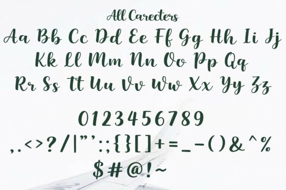 Natural Flow Font PNG with transparent background - Preview 1