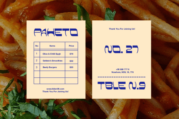Paheto Font font preview - 4