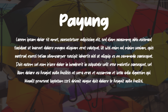Payung Font PNG with transparent background - Preview 2