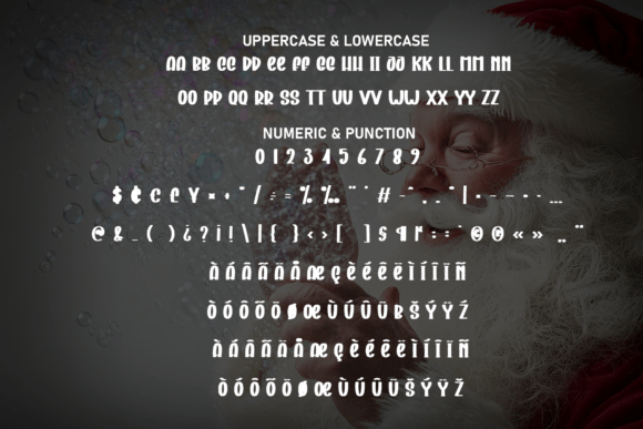Santa Bubble Font PNG with transparent background - Preview 6