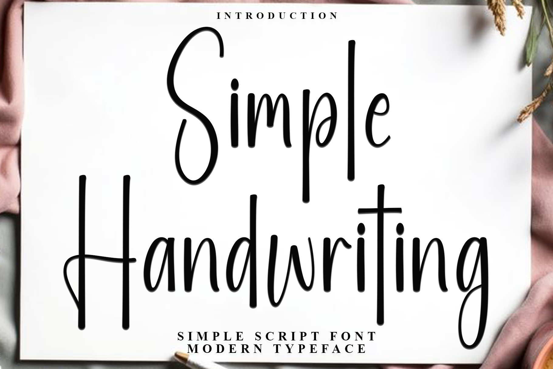 Simple Handwriting Font minimalist clean script for planners and branding