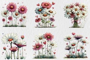 Whimsical Spring Daisy Flower Clipart Graphic by Rose Art · Creative ...