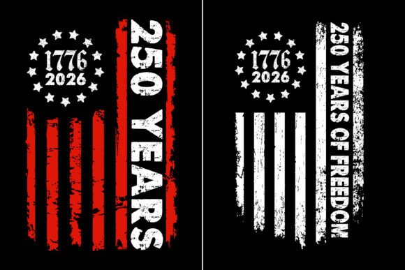 250 Years USA Anniversary Graphic T-shirt Designs By Crafts Station