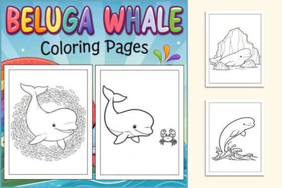 Beluga Whale Coloring Book for Kids