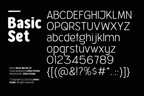 Bener Rounded Font PNG with transparent background - Preview 3