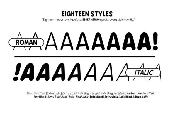 Bener Rounded Font PNG with transparent background - Preview 6