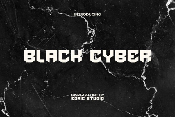 Black Cyber Font - Preview 1