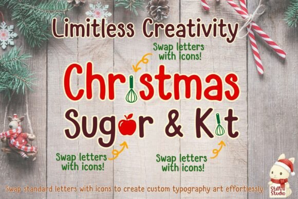 Christmas Sugar and Kit Duo Font - Preview 5