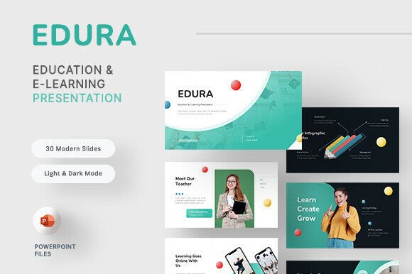 Preview of Edura – Education PowerPoint PowerPoint template