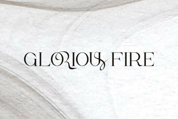 Glorious Fire Font PNG with transparent background - Preview 1