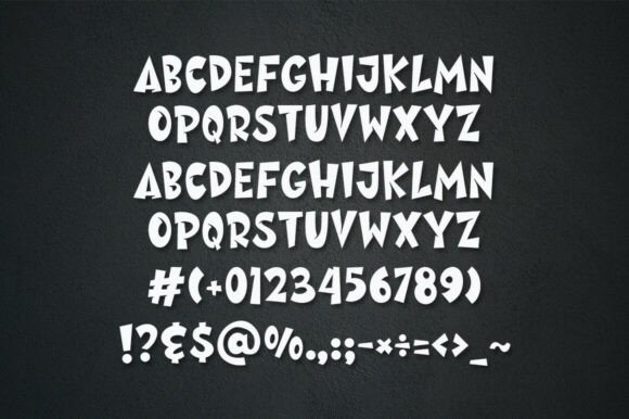 Grinch Shadow Font PNG with transparent background - Preview 1