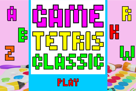 Simple Pixel Font PNG with transparent background - Preview 1