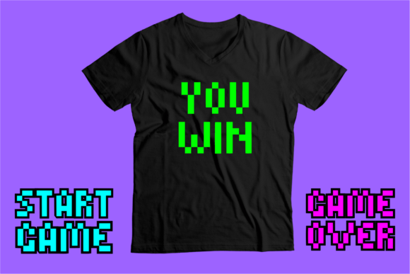 Simple Pixel Font PNG with transparent background - Preview 2