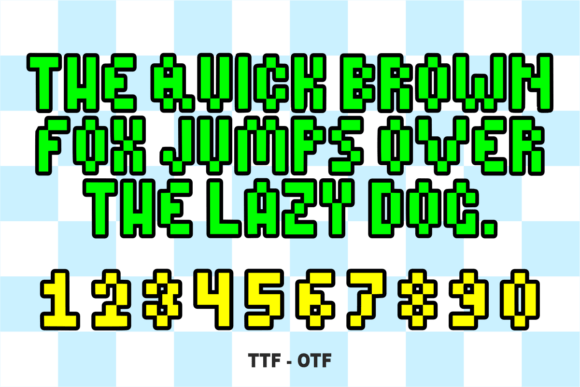 Simple Pixel Font PNG with transparent background - Preview 3