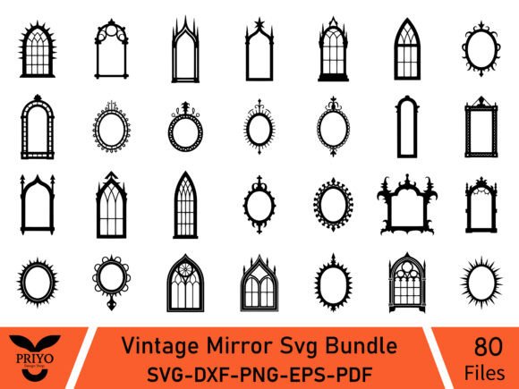 Vintage Mirror Svg Bundle