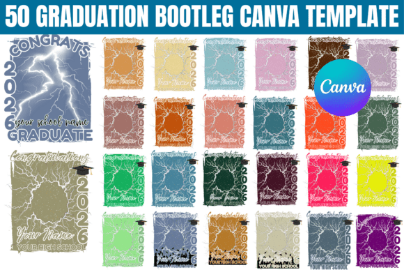 50 Graduation Bootleg Canva Template