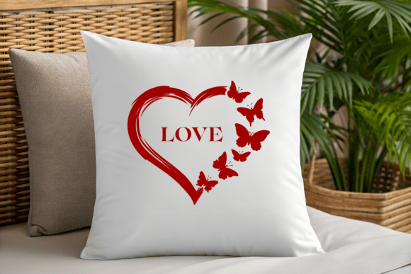 Butterfly Love Heart Font PNG with transparent background - Preview 4