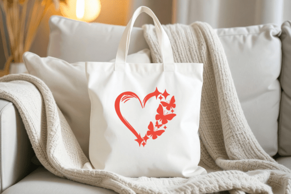 Butterfly Love Heart Font PNG with transparent background - Preview 5