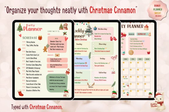 Christmas Cinnamon Font PNG with transparent background - Preview 2