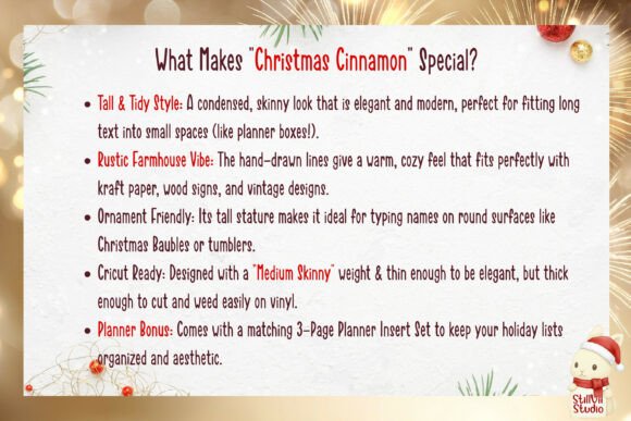 Christmas Cinnamon Font PNG with transparent background - Preview 5
