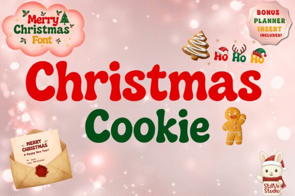 Christmas Cookie Display Fonts Font Door StillViiStudio