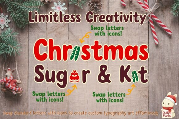 Christmas Cream and Kit Font - Preview 5