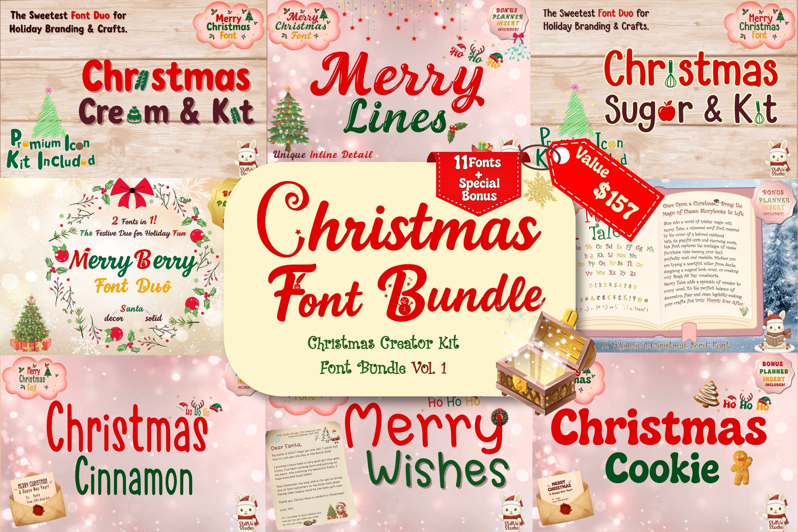 Christmas Font Bundle Font - photo 1