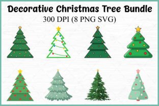 Christmas Trees Vector Clipart SVG Set