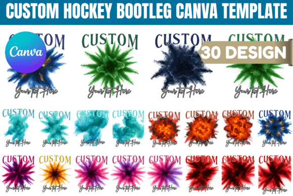 Custom Hockey Bootleg Canva Template