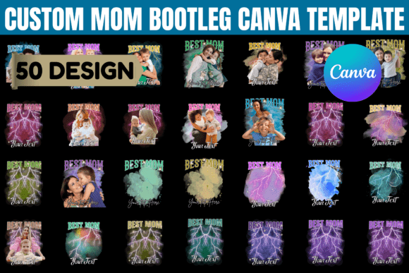 Custom Mom Bootleg Canva Template
