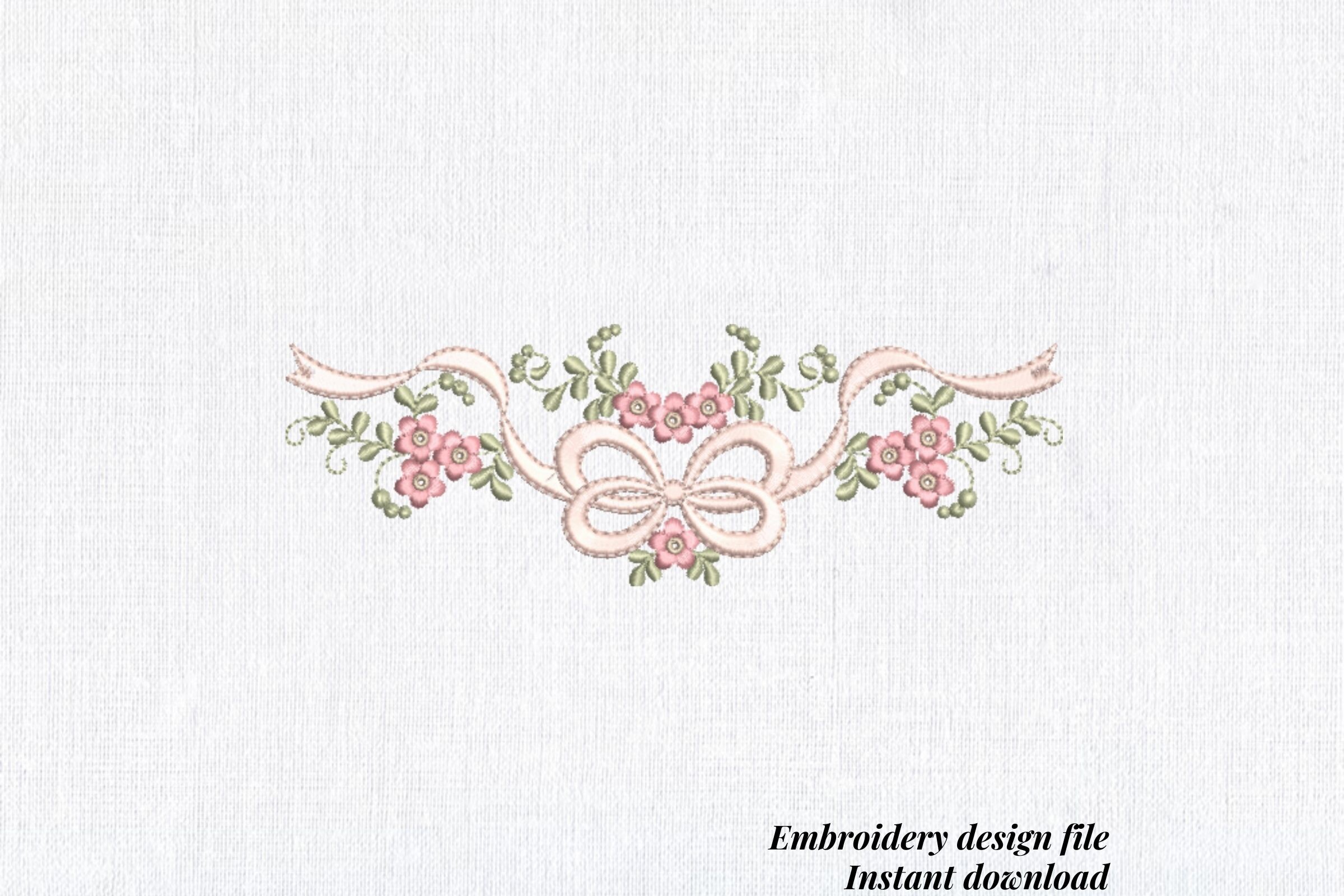 Floral Baby Girl Bow