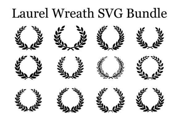 Laurel Wreath Victory Branch Icon Graphics