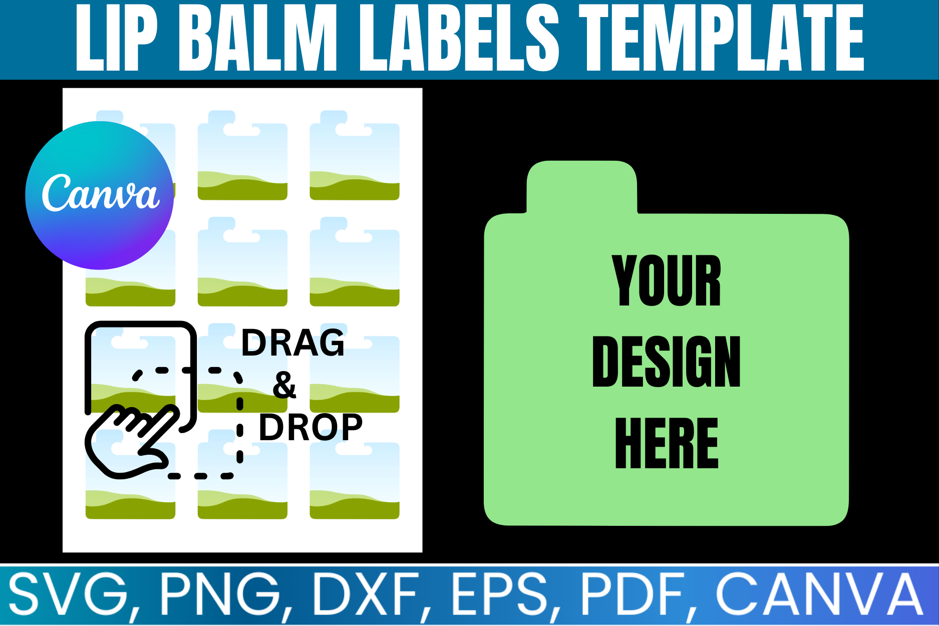 Lip Balm Labels Canva Template